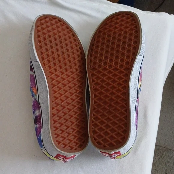🔥🔥🔥Vans Tie Dye Washed Slip On Sneakers 7.5 - Picture 8 of 10